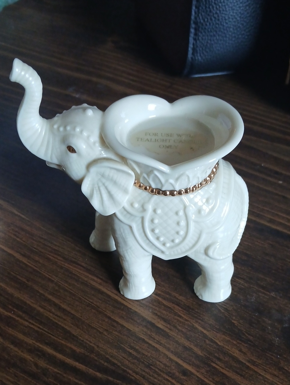 Lenox Ivory Ceramic Elephant Candle Dish